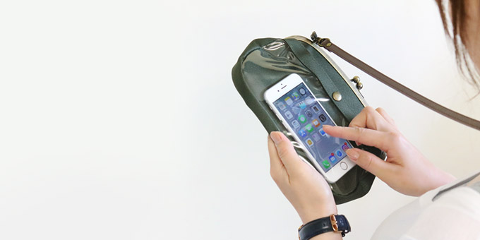 がま口スマホショルダーバッグ