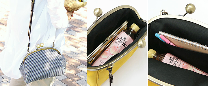 大玉がま口ポシェット