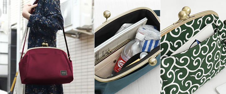 大玉がま口ショルダーバッグ