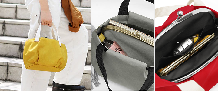 がま口バルーントートバッグ