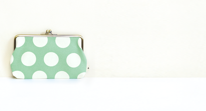 6寸がま口平ポーチ