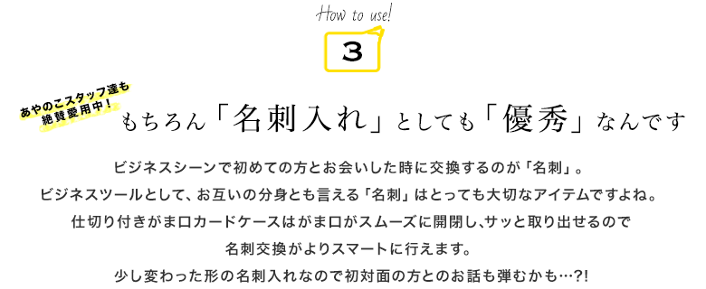 もちろん「名刺入れ」としても「優秀」なんです