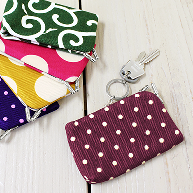 天溝がま口キーケース