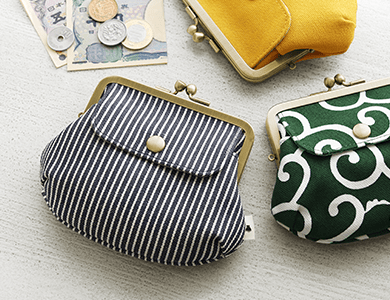 ポケット付き親子がま口財布