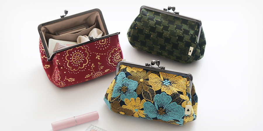 TAWARA型4.5寸がま口コスメポーチ【彩りアソート】