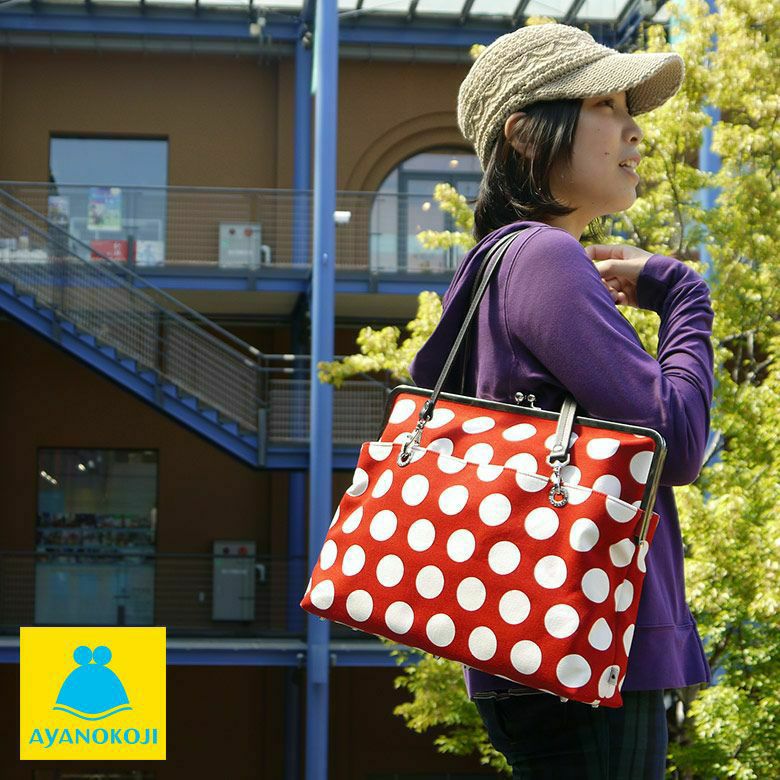 受注生産品】がま口キャリートートバッグ（大）【コーデュラ(R