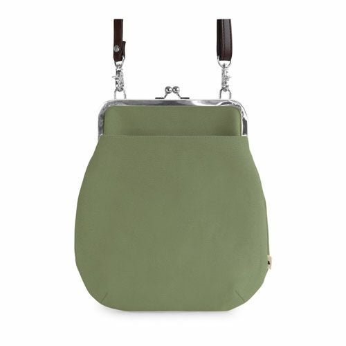 在庫商品】ポケット付きがま口フラットショルダー【帆布 在庫限り（アソート）】