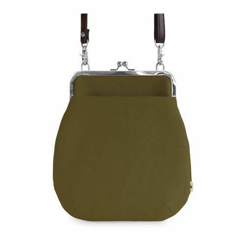 在庫商品】ポケット付きがま口フラットショルダー【帆布 在庫限り（アソート）】