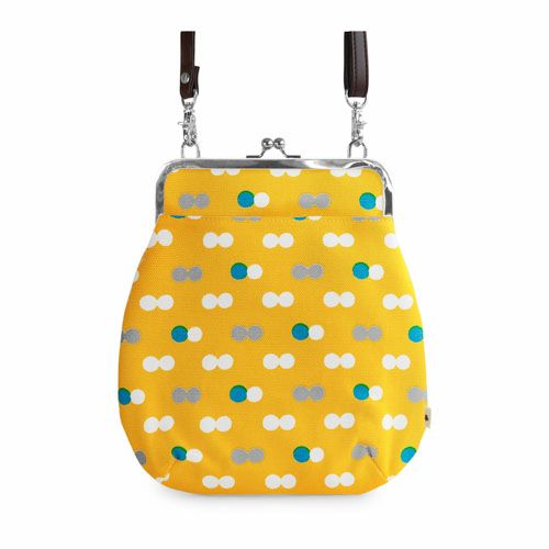 在庫商品】ポケット付きがま口フラットショルダー【帆布 在庫限り（アソート）】