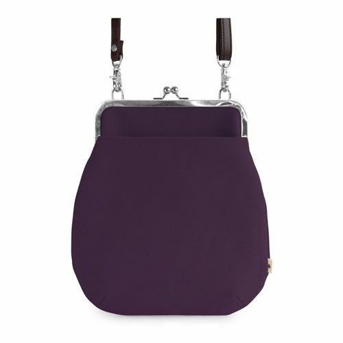 ポケット付きがま口フラットショルダー【帆布・綿布（アソート）】