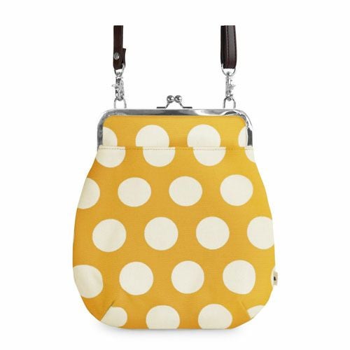 ポケット付きがま口フラットショルダー【帆布・綿布（アソート）】