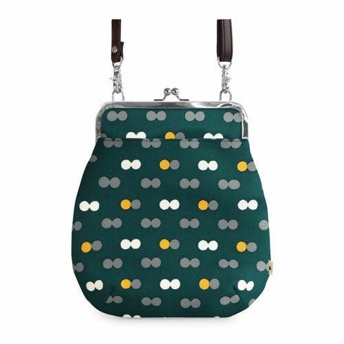 ポケット付きがま口フラットショルダー【帆布・綿布（アソート）】