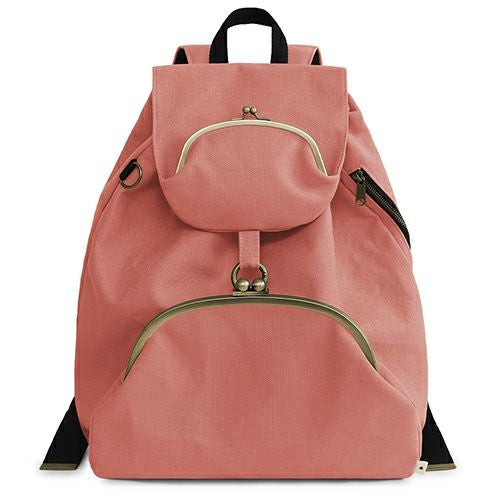 受注生産品】がま口リュック（大）【帆布・綿布（アソート