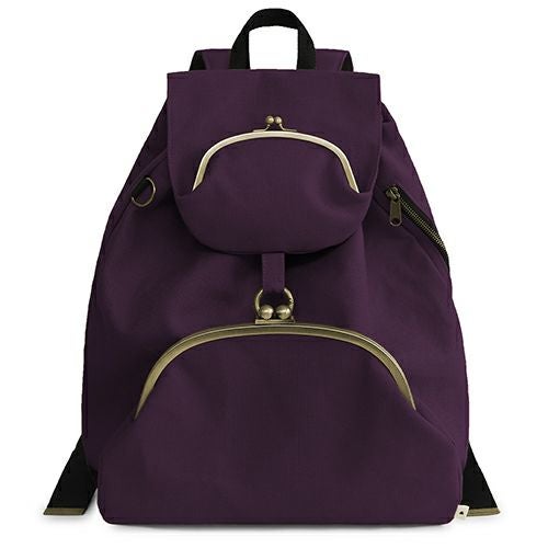 受注生産品】がま口リュック（大）【帆布・綿布（アソート