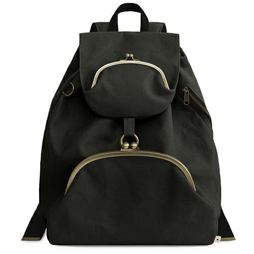 受注生産品】がま口リュック（大）【帆布・綿布（アソート