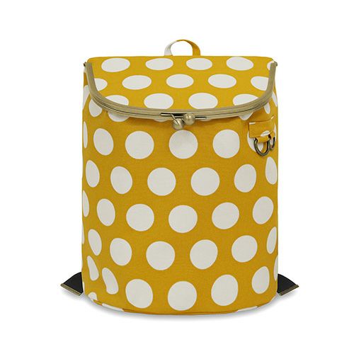 がま口SHOIKOリュック【帆布・唐草/水玉/バードチェック/がまドット柄大判】