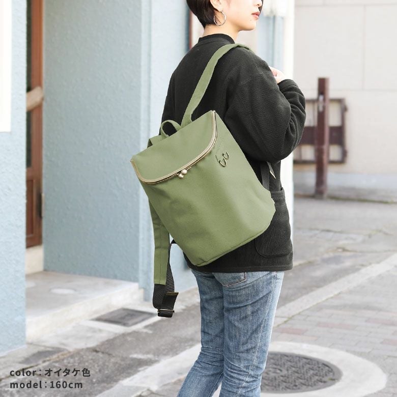 受注生産品】がま口SHOIKOリュック【帆布・無地】 | がま口の専門店