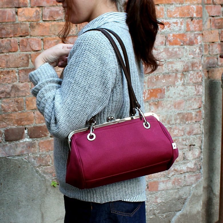 TAWARA型がま口ボストンバッグ【帆布・無地】使用イメージ