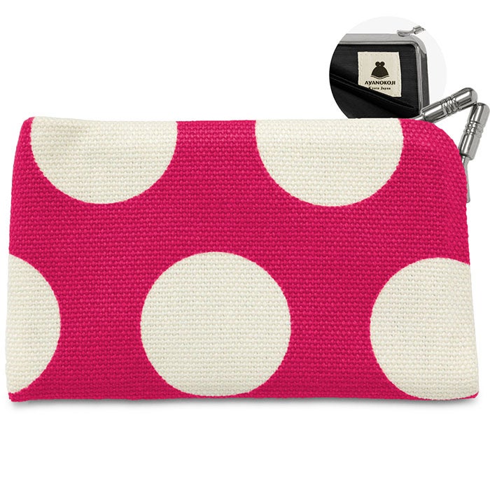 でかドット柄 桜桃×白