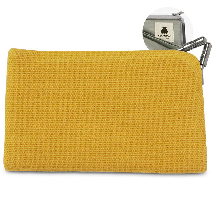 帆布 無地 山吹（やまぶき・裏地グレー）	