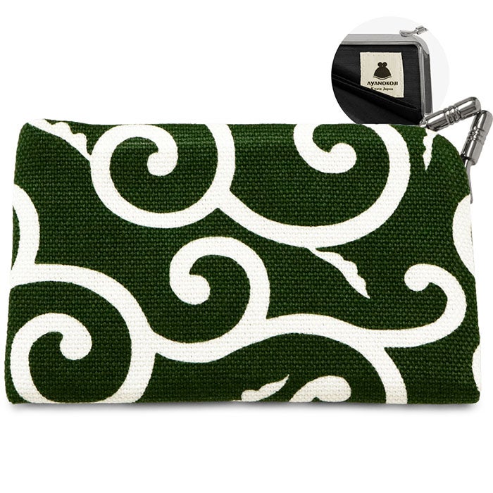 帆布 唐草模様 ミドリ