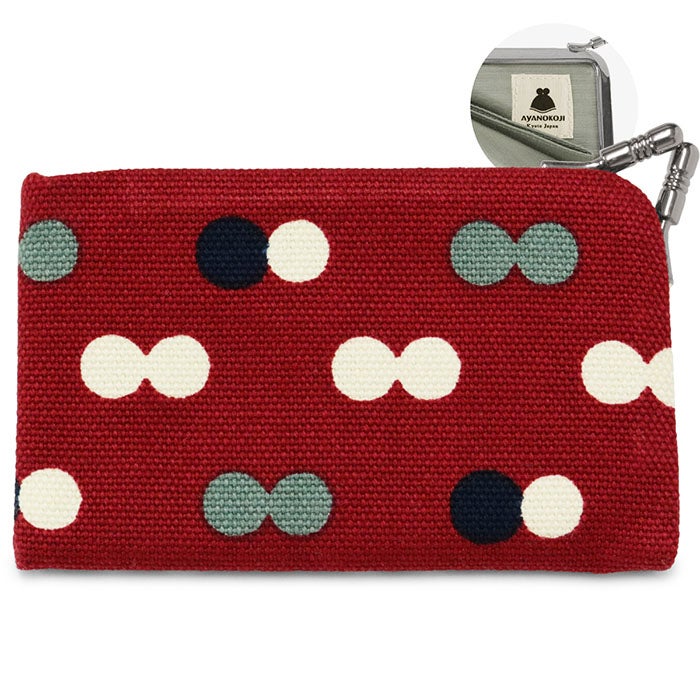 帆布 にこだま柄 レッド