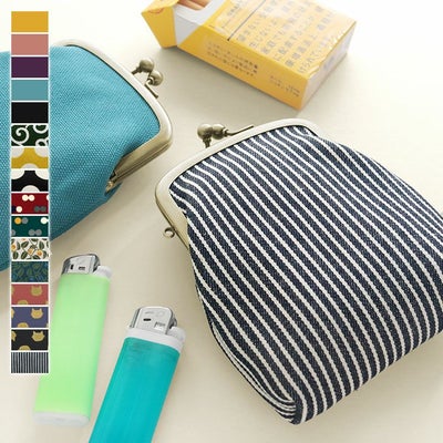 がま口シガレットケース【帆布・綿布（アソート）】