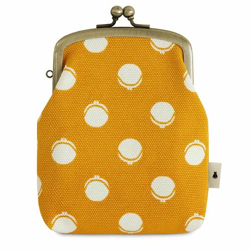 がま口シガレットケース【帆布・がまドット柄 大判】 