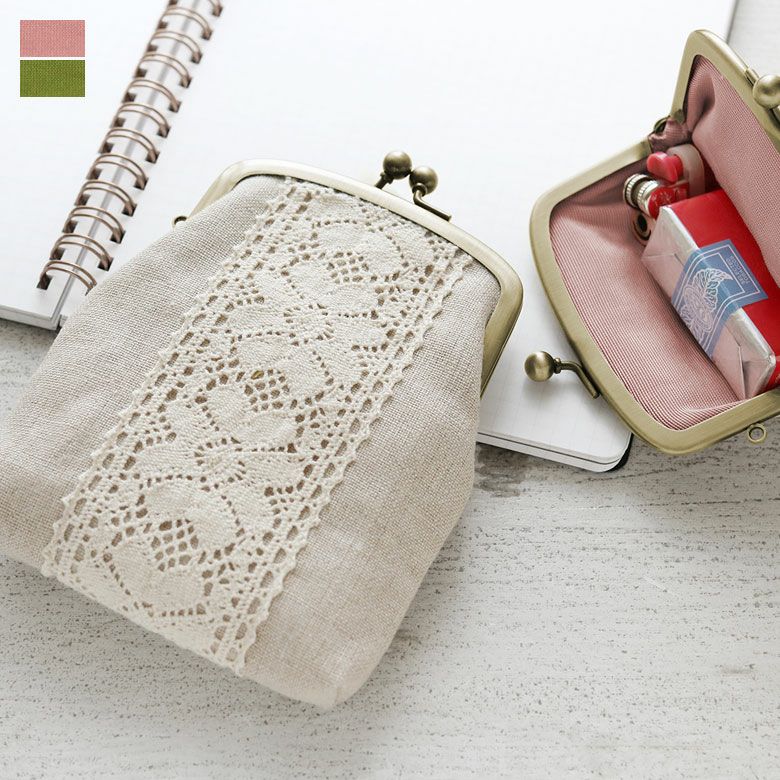 在庫商品】がま口シガレットケース【リネン】 [M便 1/4] | がま口の