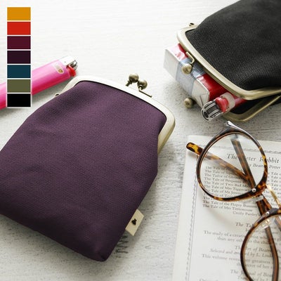 がま口シガレットケース【帆布・無地】メインイメージ