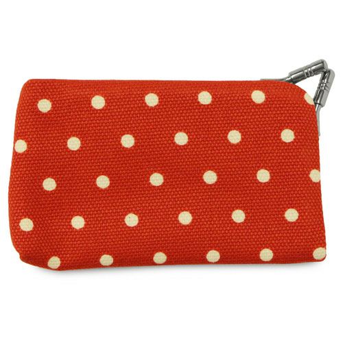 在庫商品】がま口キーケース【帆布・唐草/水玉】 [M便 1/6] | がま口の