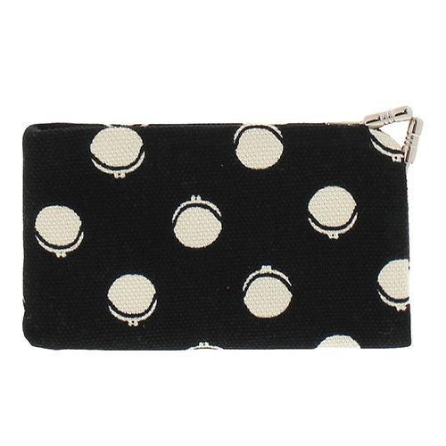 がま口キーケース【帆布・がまドット柄 大判】