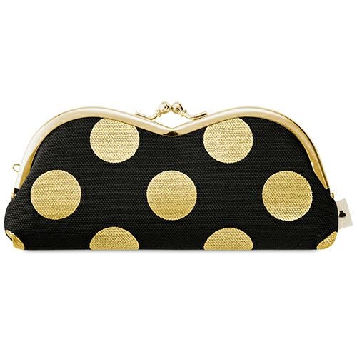 在庫商品】山型がま口メガネケース【HAKUドット】 [M便 9/10] | がま口