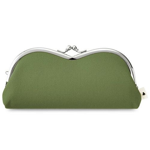 山型がま口メガネケース【帆布・無地】