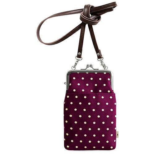 がま口ショルダーケース＋（クッション生地）【帆布・唐草/水玉】