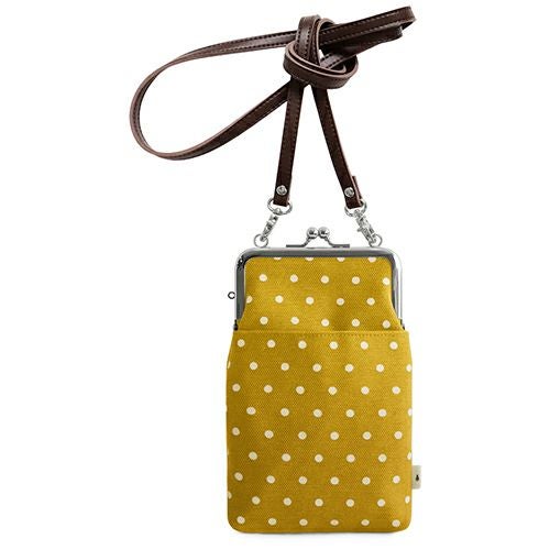 がま口ショルダーケース＋（クッション生地）【帆布・唐草/水玉】