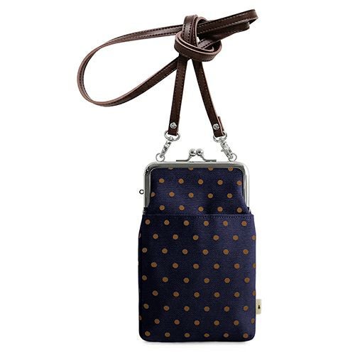 がま口ショルダーケース＋（クッション生地）【帆布・唐草/水玉】