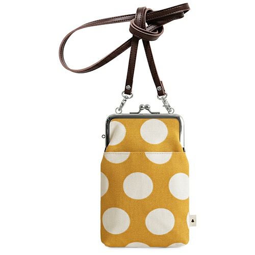 がま口ショルダーケース＋（クッション生地）【帆布・唐草/水玉】