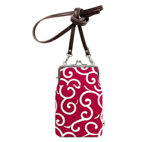 がま口ショルダーケース＋（クッション生地）【帆布・唐草/水玉】