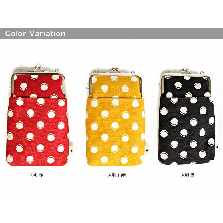 がま口ショルダーケース＋（プラス）【帆布・がまドット大判】カラーバリエーション