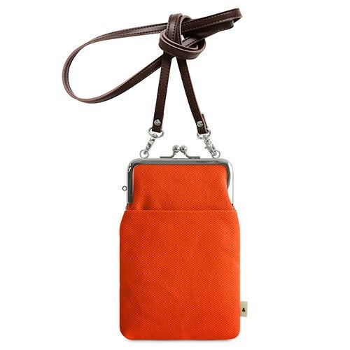 在庫商品】がま口ショルダーケース＋（クッション生地）【帆布・無地