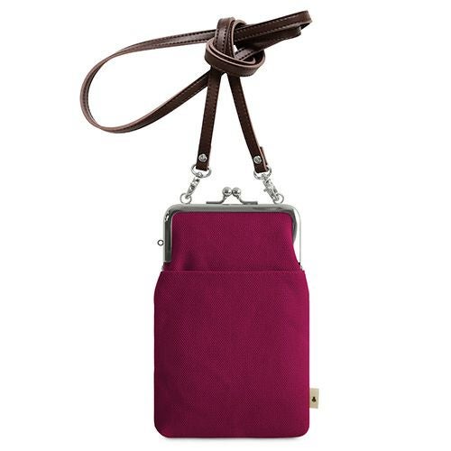 がま口ショルダーケース＋（クッション生地）【帆布・無地】