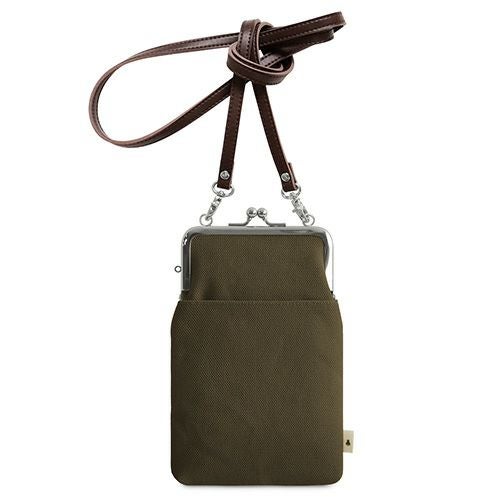 在庫商品】がま口ショルダーケース＋（クッション生地）【帆布・無地