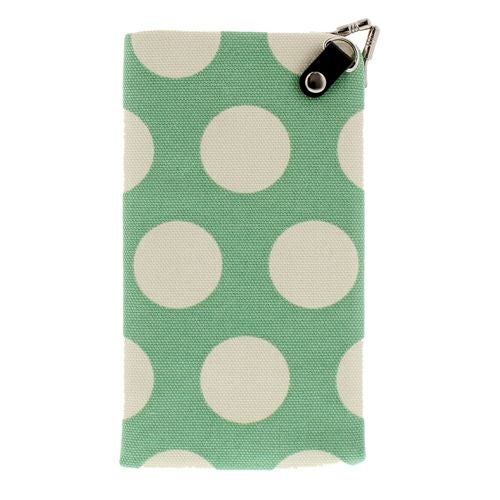 がま口スマートフォンケース＋（プラス）【帆布・唐草/水玉】