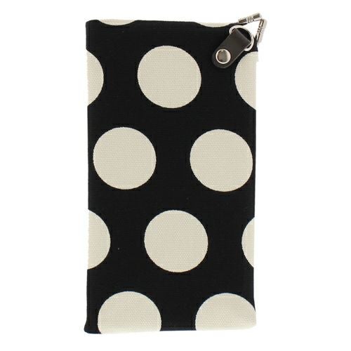 がま口スマートフォンケース＋（プラス）【帆布・唐草/水玉】