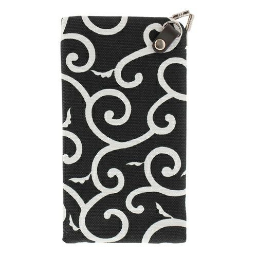 がま口スマートフォンケース＋（プラス）【帆布・唐草/水玉】