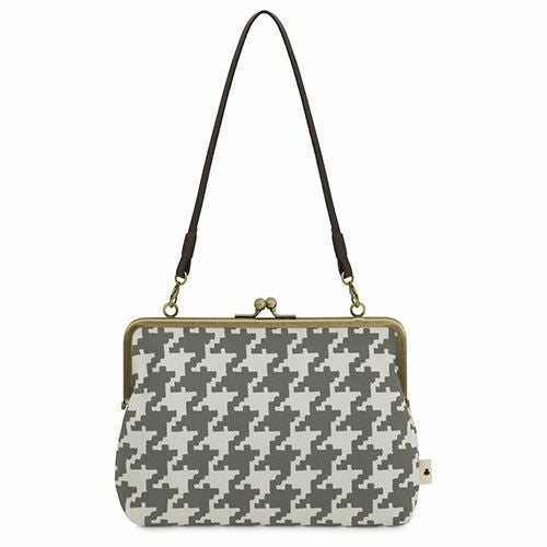 がま口手帳ケース【帆布・バードチェック】