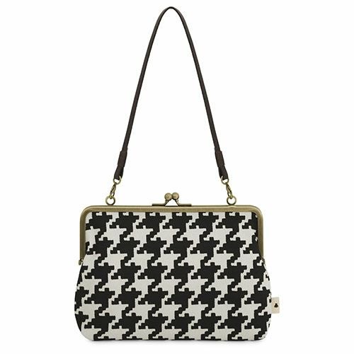 がま口手帳ケース【帆布・バードチェック】