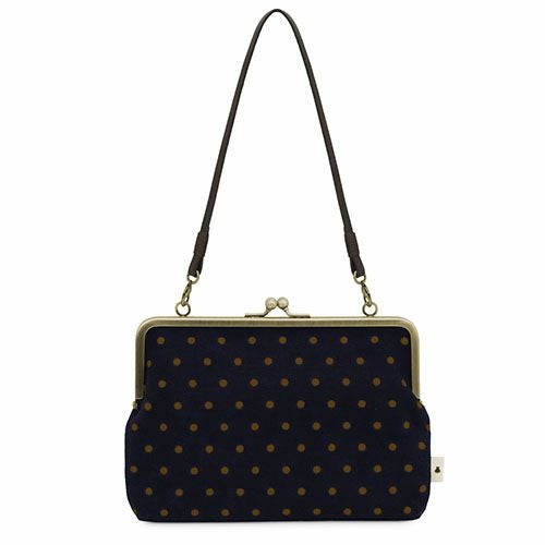 がま口手帳ケース【帆布・唐草/水玉】