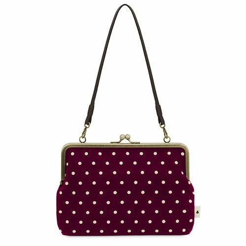 がま口手帳ケース【帆布・唐草/水玉】